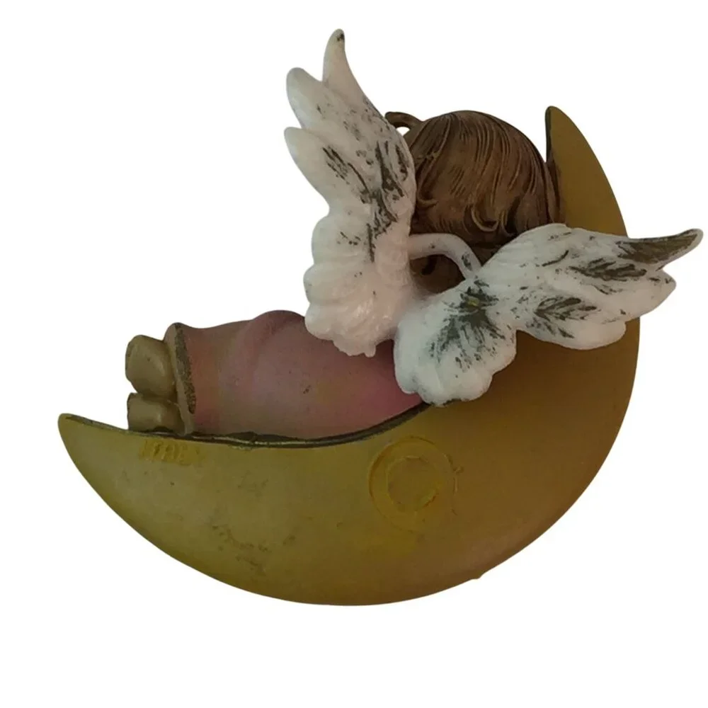Vintage Italy Angel‎ Cherub Christmas Ornaments Lot of 6